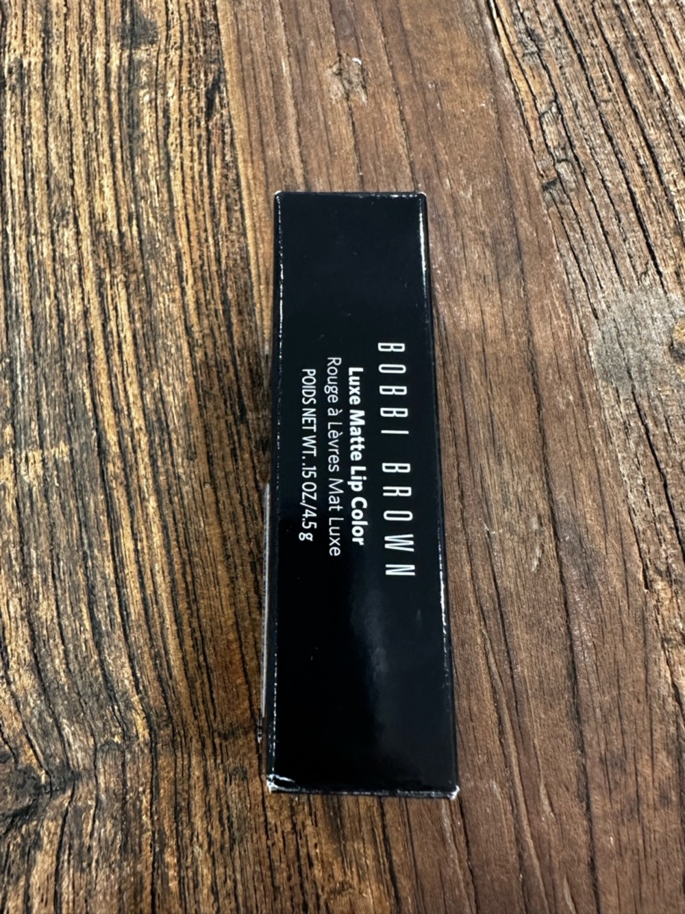 Bobbi Brown Luxe Matte Lip Color in Black Packaging